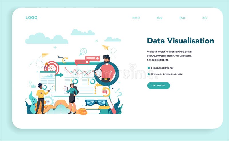 Business Analyst Web Banner Or Landing Page. People ...
