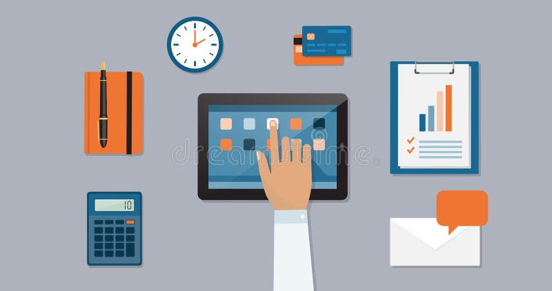 Business app vector illustration