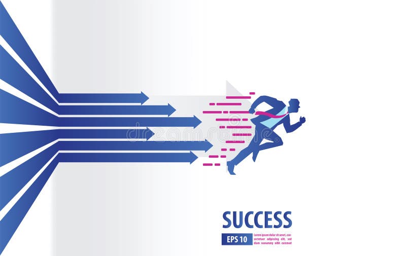 Business arrows concept with businessman running to success. acceleration for gain a profit sales. background vector illustration vector illustration Business arrows concept with businessman running to success. acceleration for gain a profit sales. background vector illustration vector illustration