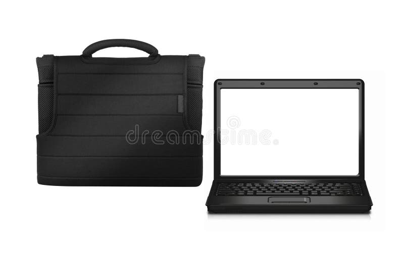 Business bag with laptop stock image. Image of field 61791675