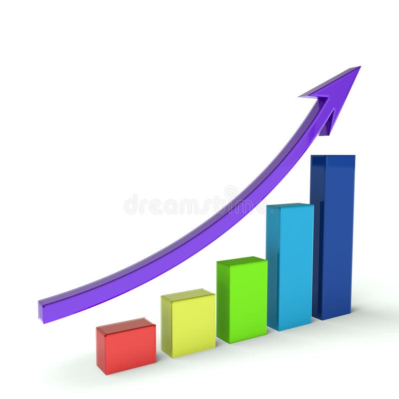 Business Bar graph multicolor