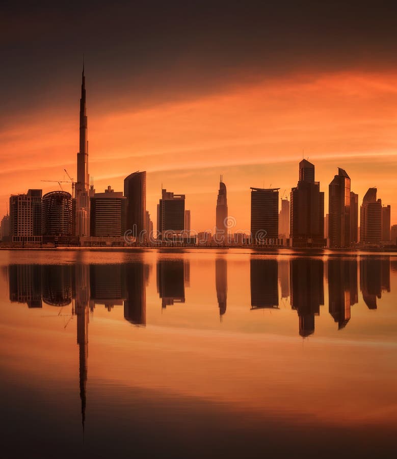 Business bay of Dubai, UAE stock image. Image of downtown 82057977