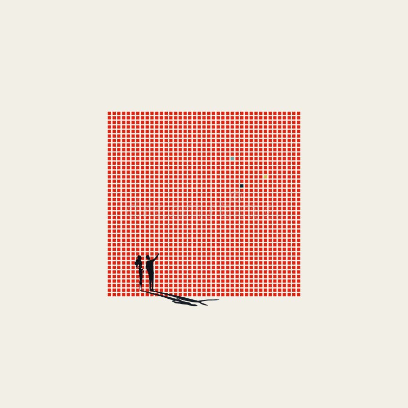 Business big data analysis vector concept. Symbol of modern technology, information, future. Minimal illustration. stock illustration