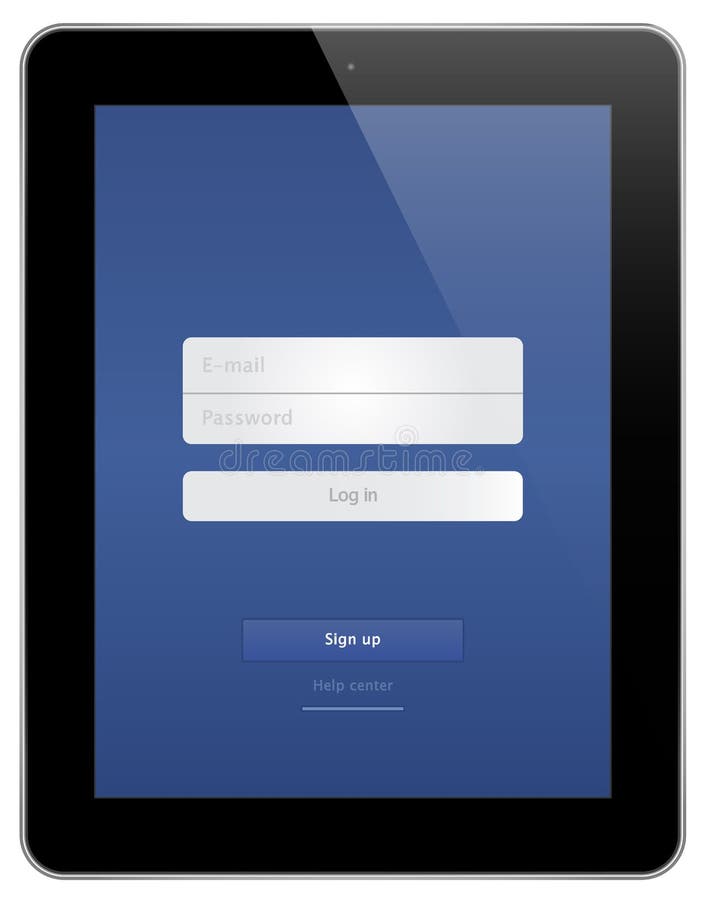 Business Black Tablet royalty free illustration