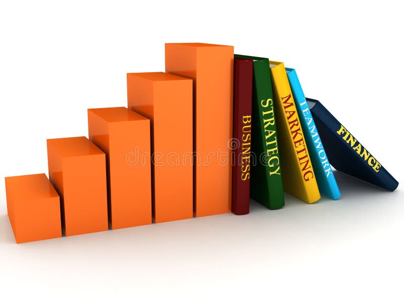 Business book with chart stock illustration