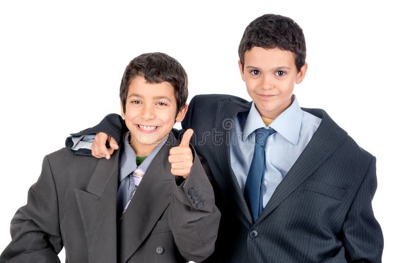 Smiling Boy in Big Suit stock image. Image of happiness 17545215