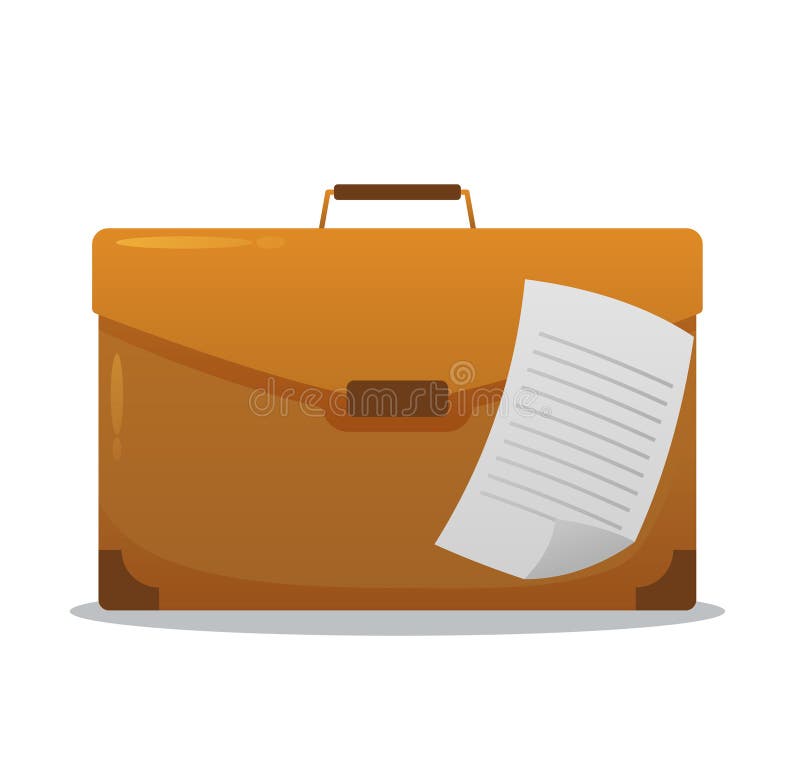 Business Briefcase Isolated Vector Illustration Stock Vector