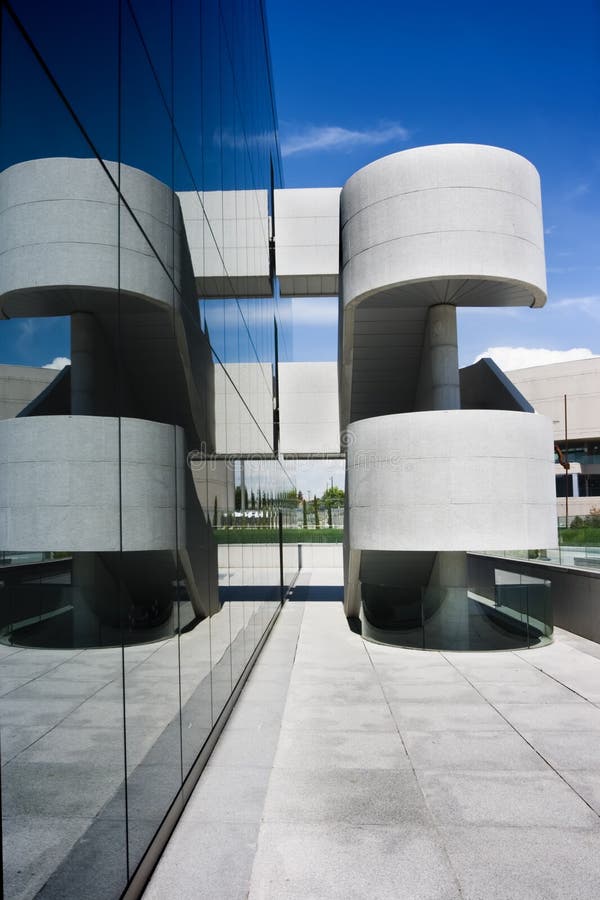 Business building stairs