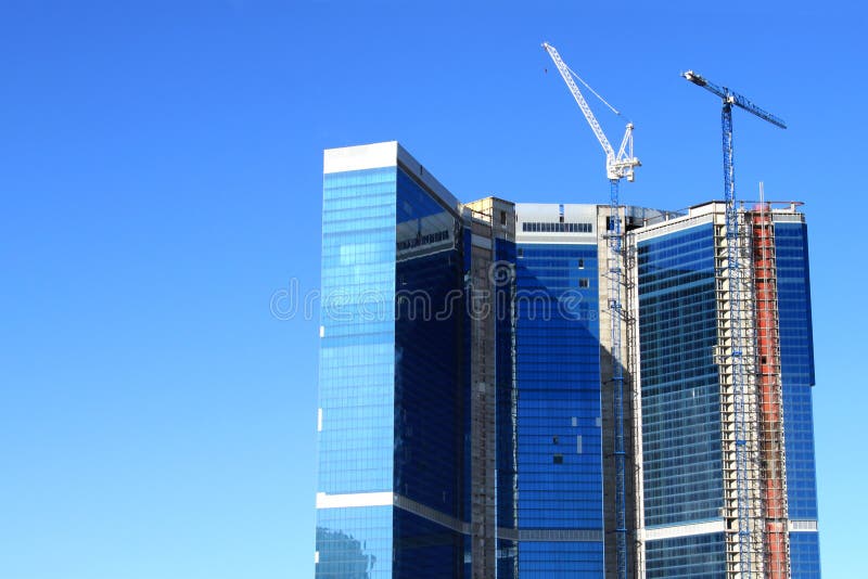 Business building under construction royalty free stock images