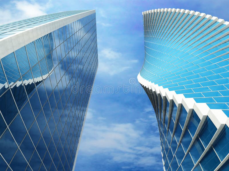 Business-Gebäuden auf sky hintergrund.