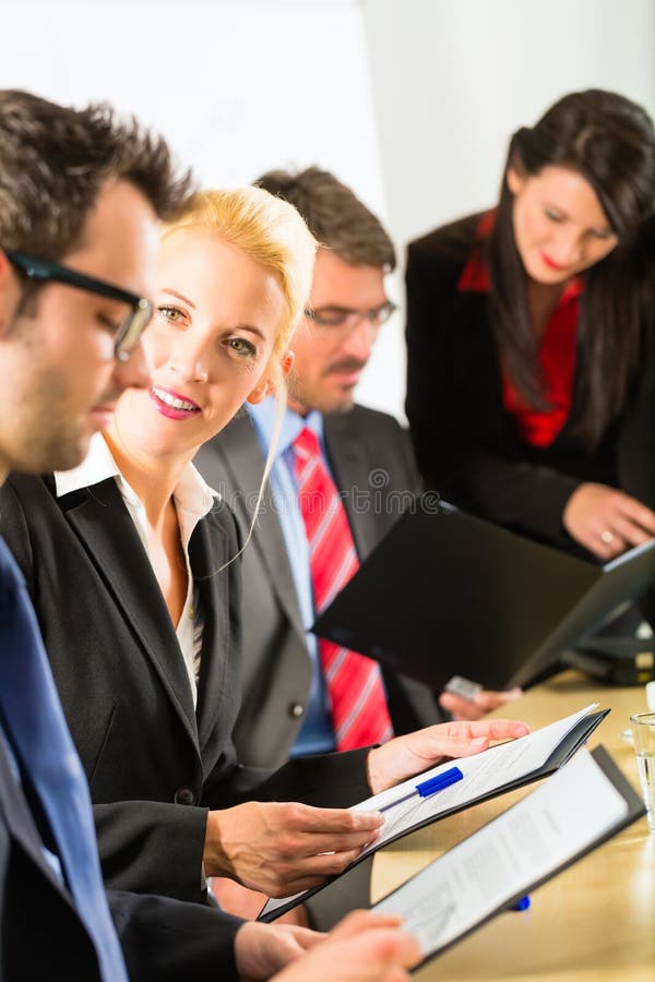 Business - businesspeople, meeting and presentation in office stock photo Business - businesspeople, meeting and presentation in office stock photo