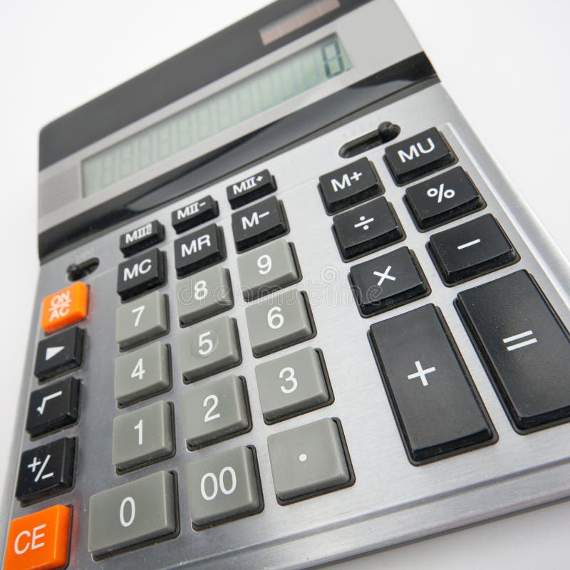 A business calculator stock image. Image of device, display 18322625