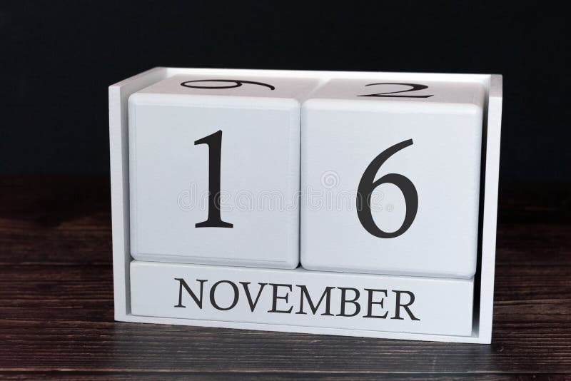 Business Calendar for November, 16th Day of the Month. Planner