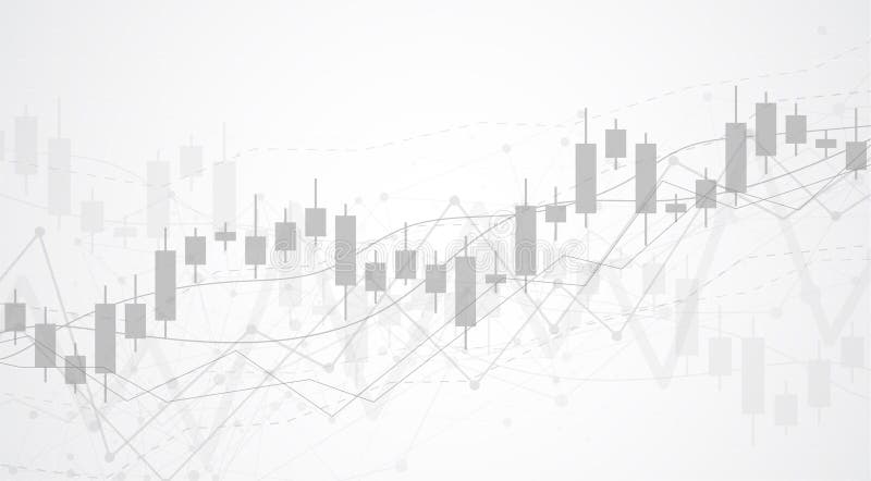 Business candle stick graph chart of stock market investment trading on dark background design. Bullish point, Trend of graph.