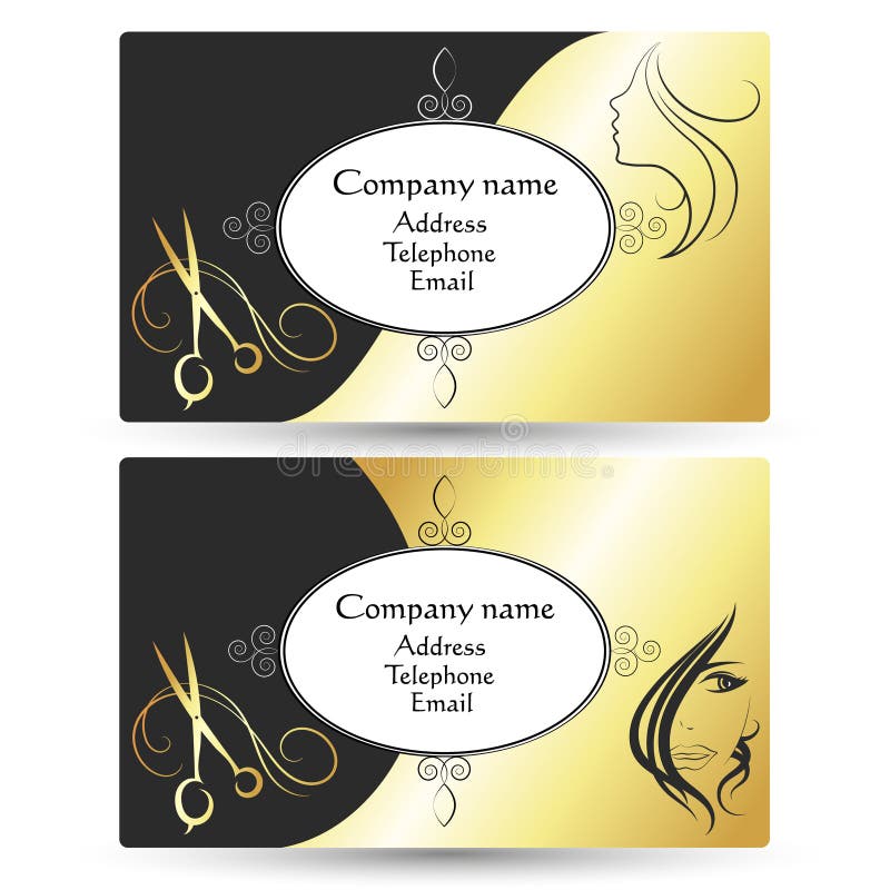 business card for beauty salon and barber shop stock barber shop design layout