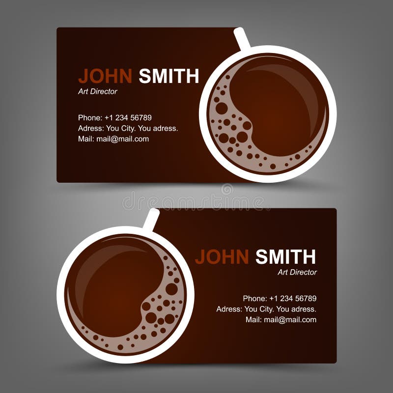 Business card coffee design