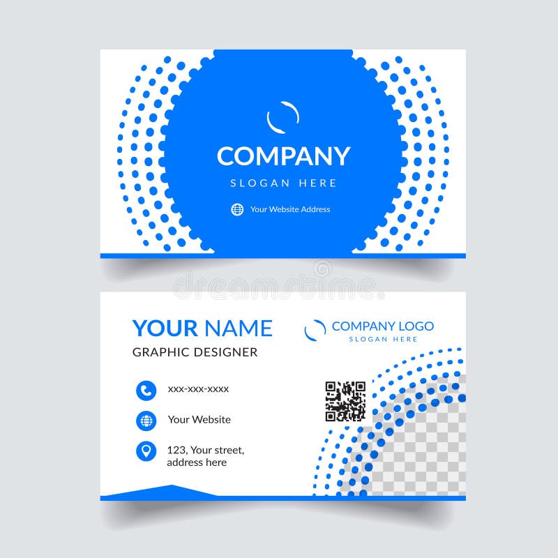 Business Card Design Template Stock Vector Illustration of address