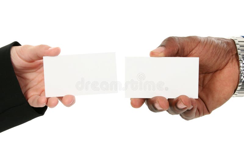 Business Card Exchange stock photo. Image of career, deal 8190976