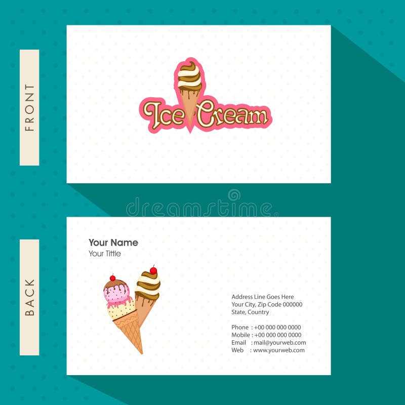 ice cream business card ice cream business card