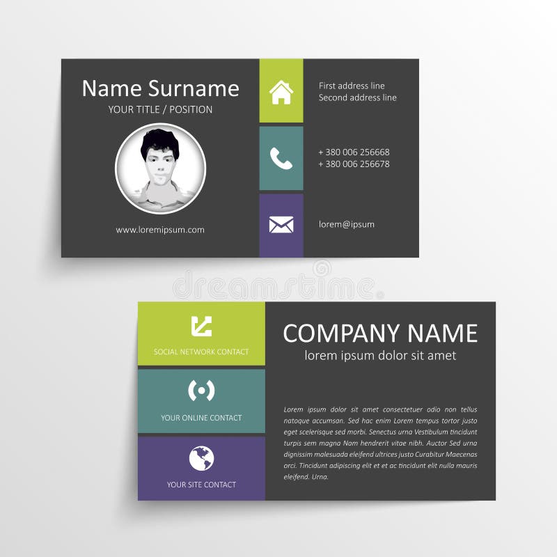 Business card vector illustration