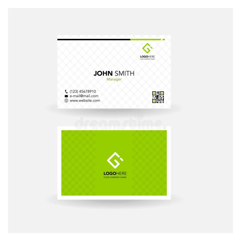 Business Card Name Card Simple Design_light Green Editorial Stock Image Illustration of