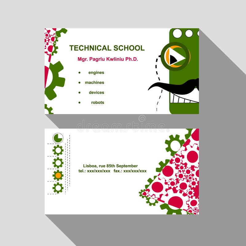Business card robot vector illustration Business card robot vector illustration
