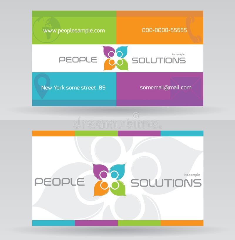 Business Card Template stock illustration