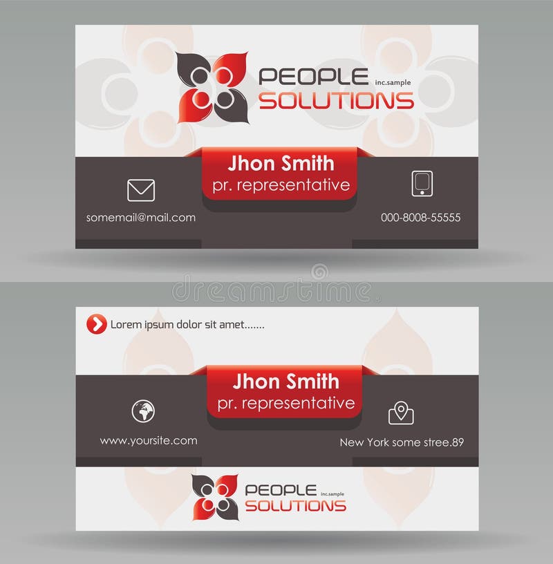 Business Card Template royalty free illustration