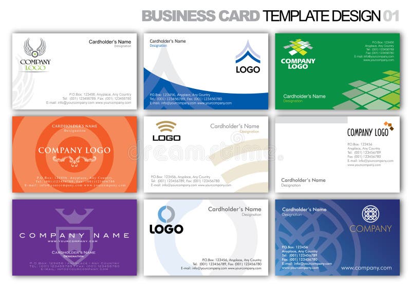 Business Card Template Design 001 royalty free illustration