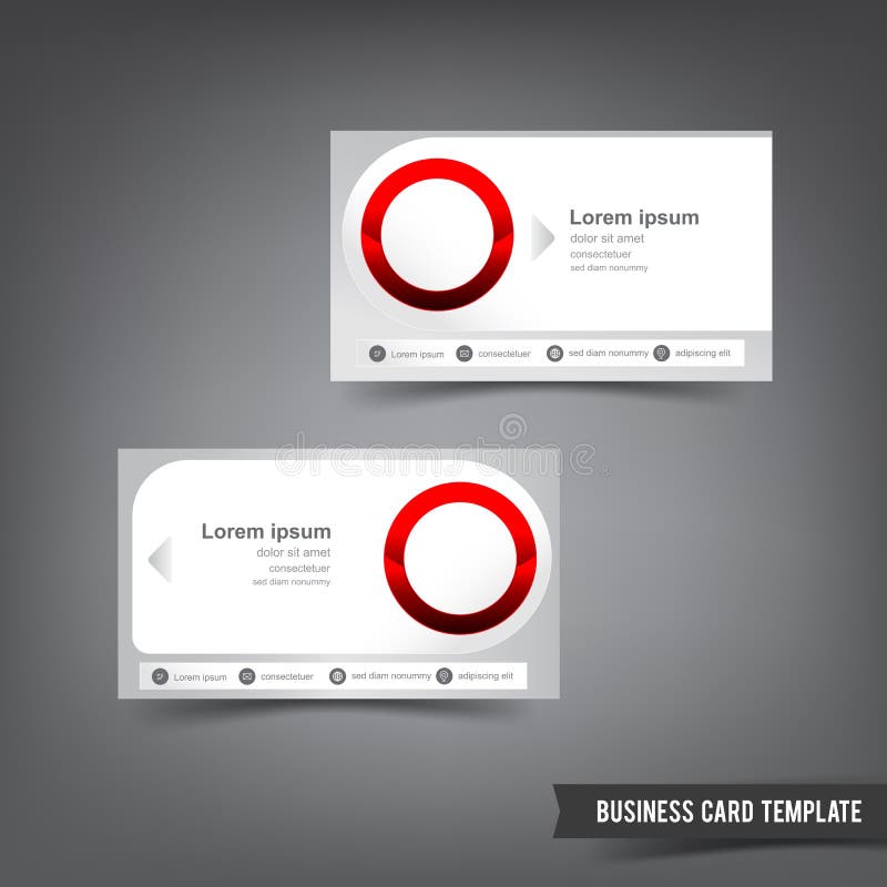 Business Card Template Set 034 Clear Style Dot Element Stock Vector