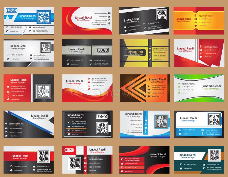 Business Card Template stock illustration