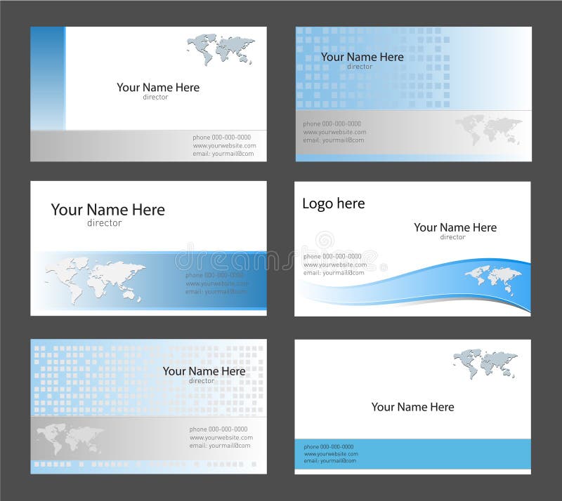 Business card templates stock illustration
