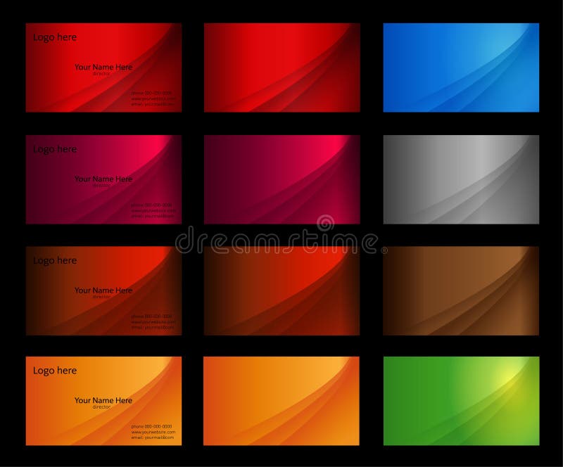 Business card templates stock illustration