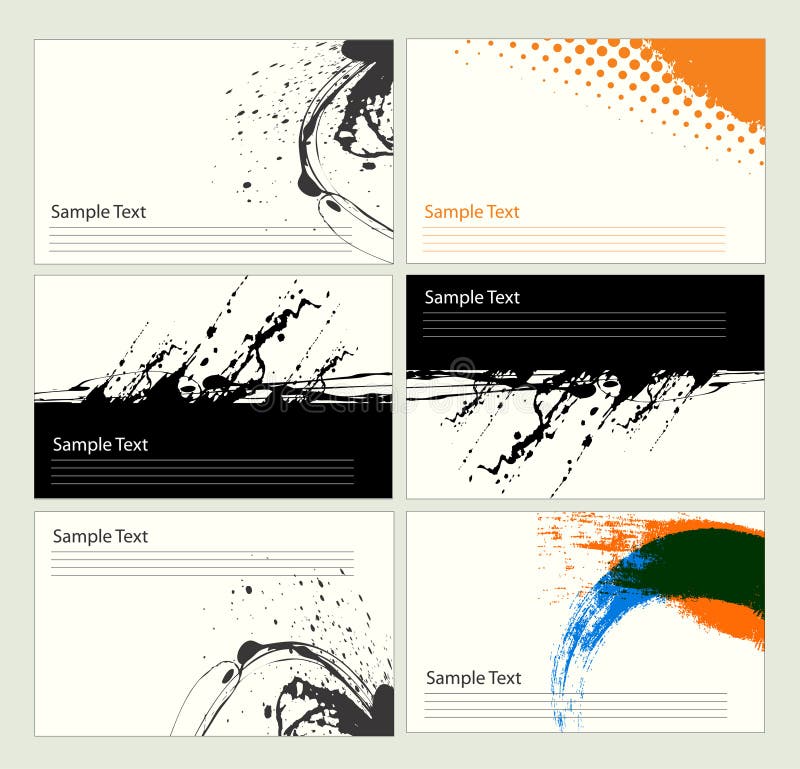 Business card templates stock illustration