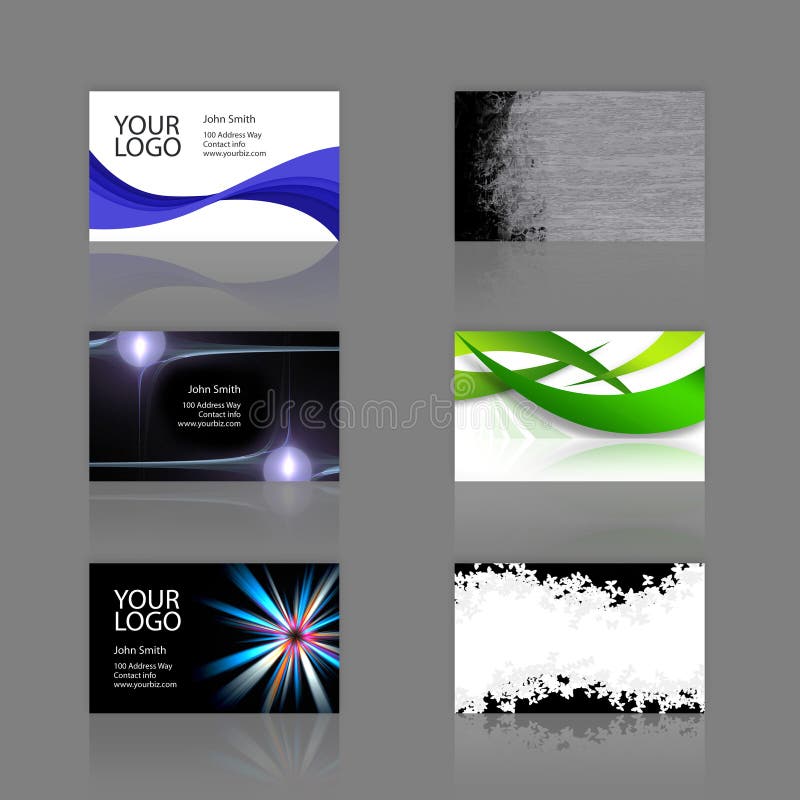 Business Cards Assortment stock illustration. Illustration of concept