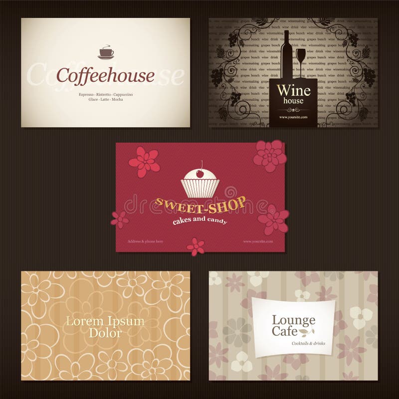 Business cards. For cafe and restaurant