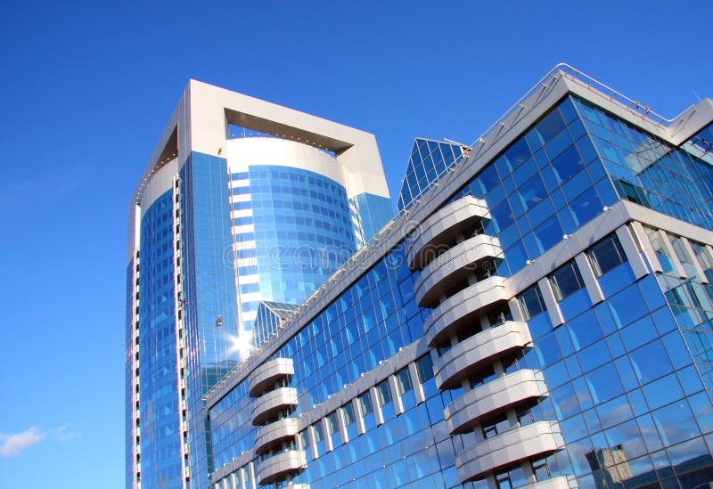 Business center stock image. Image of glass, finance, construction