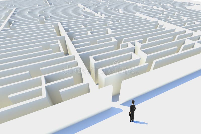 Business challenges,3d rendered. stock illustration