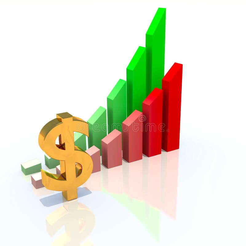 Business chart and dollar sign