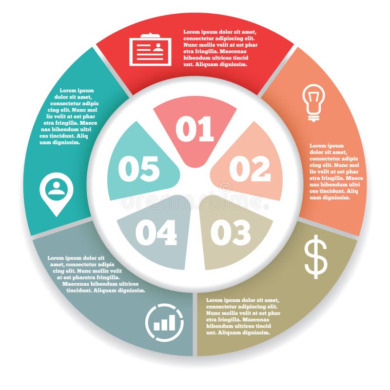Business circle infographic, diagram, presentation