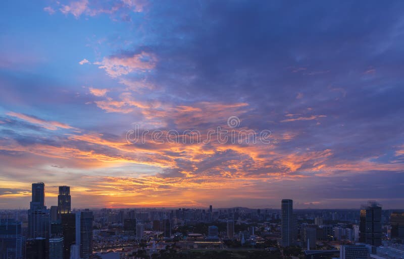 Business city center with beautiful sunset sky and cloud. Picture for add text message. Backdrop for design art work stock photography Business city center with beautiful sunset sky and cloud. Picture for add text message. Backdrop for design art work stock photography