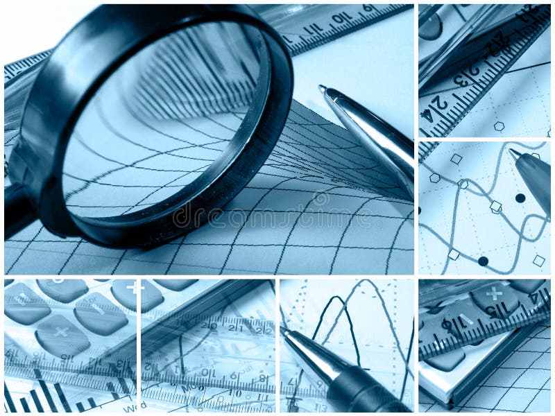 Business collage (blue) stock photos Business collage (blue) stock photos
