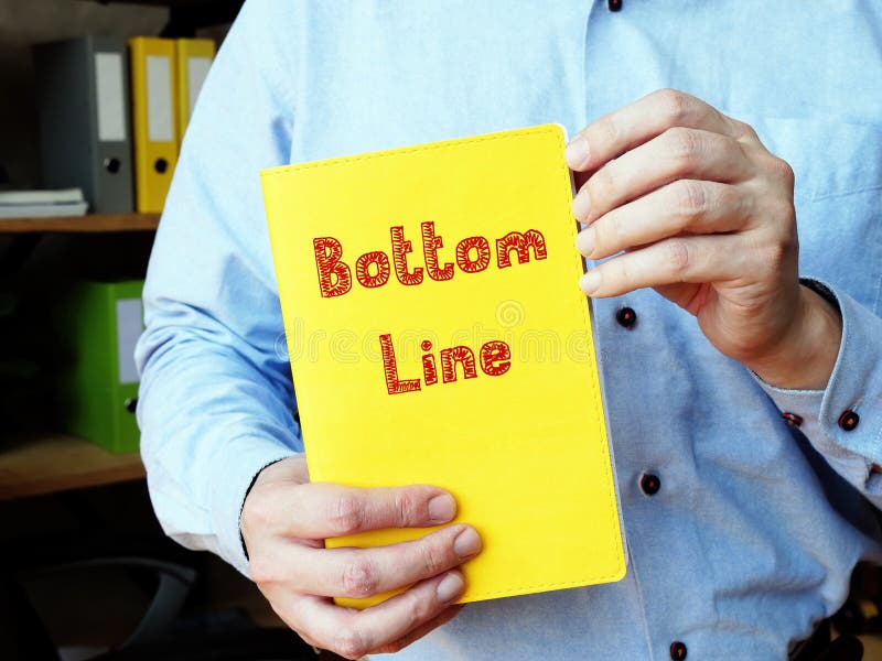 Business Concept about BottomLine with Sign on the Page Stock Image