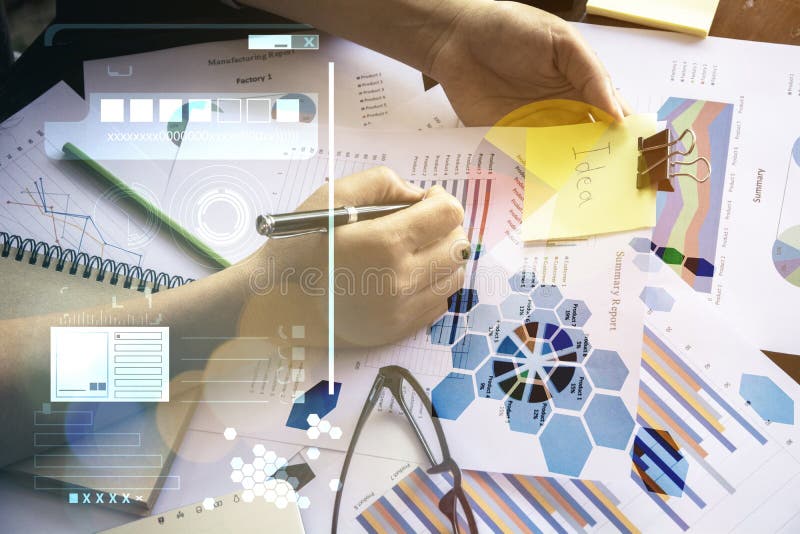 Business concept, businessman working laptop royalty free stock image