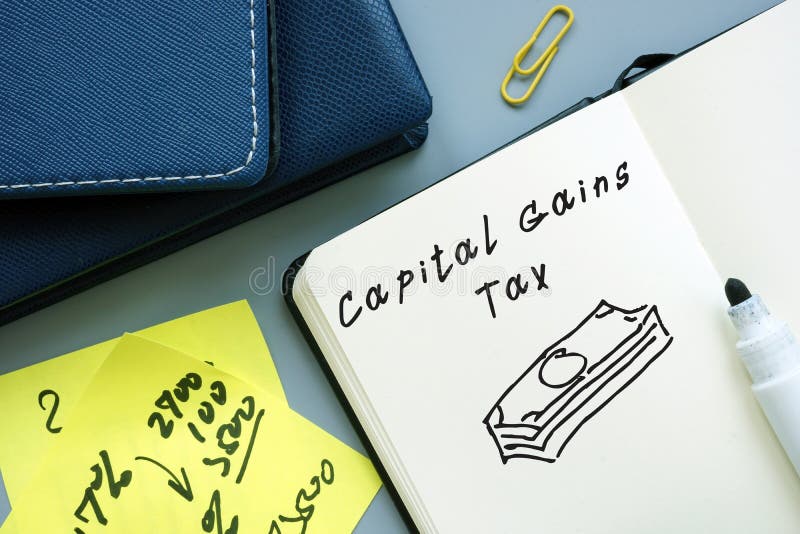 Business concept about Capital Gains Tax with phrase on the page