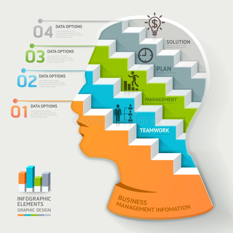 Business concept infographic template. Businessman royalty free illustration Business concept infographic template. Businessman royalty free illustration