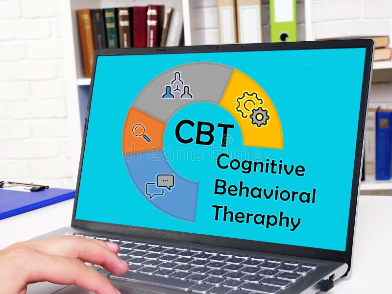 Business concept meaning CBT Cognitive Behavioral Theraphy with inscription on the sheet