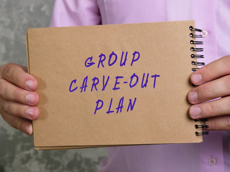 Group CarveOut Plan is Shown on the Conceptual Business Photo Stock