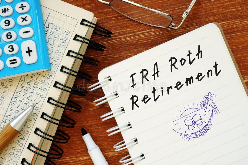Business Concept Meaning IRA Roth Retirement With Sign On The Piece Of ...