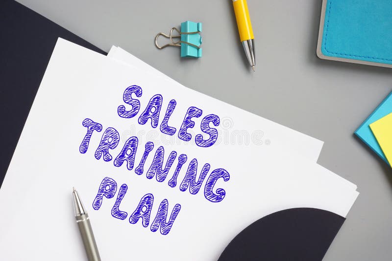 Business Concept Meaning SALES TRAINING PLAN with Inscription on the Page Stock Image Image of